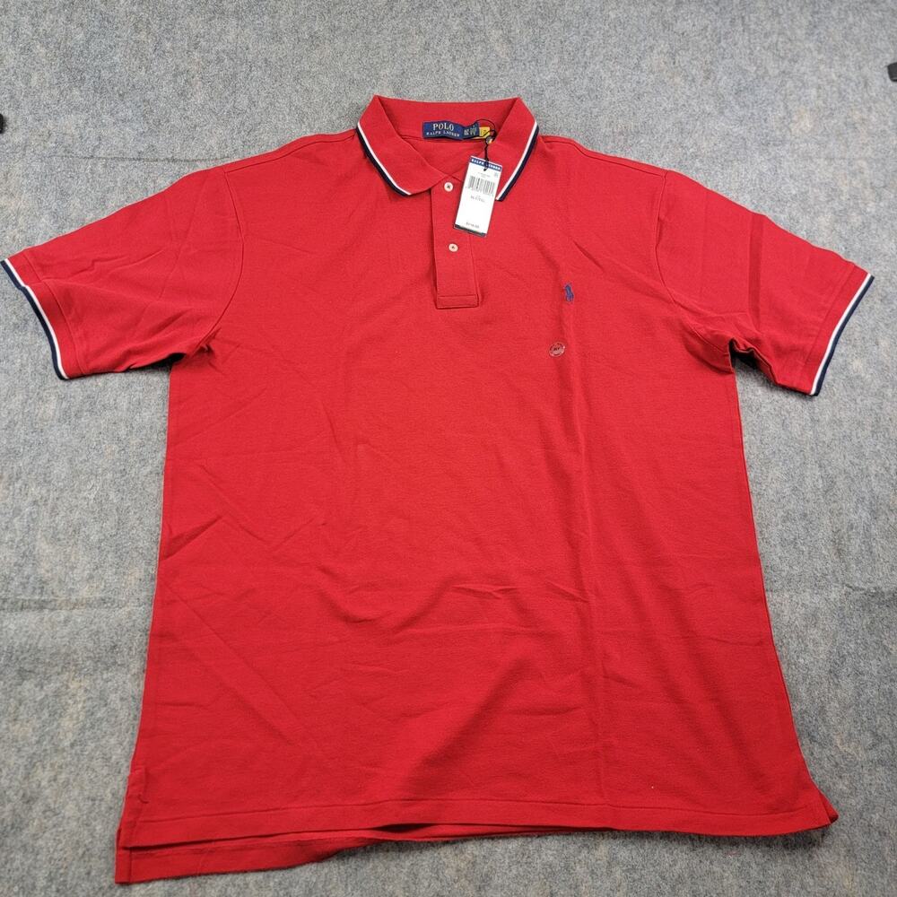 Polo Ralph Lauren Mens Tipped Collar Polo Shirt size XLT Red NWT $110